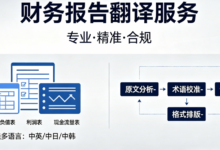 上市公司年报中英文翻译 专业财务精准译制-九九译