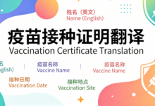 健康云接种记录翻译 九九译译本加盖正规译章-九九译