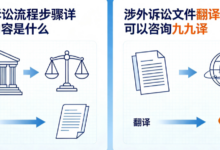 民事诉讼流程步骤详细内容是什么 涉外诉讼文件翻译可以咨询九九译-九九译