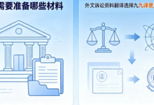 起诉需要准备哪些材料 外文诉讼资料翻译选择九九译更加合规省心-九九译