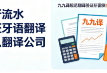 银行流水西班牙语翻译找什么翻译公司 九九译规范翻译签证所需资金证明文件-九九译