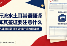 银行流水土耳其语翻译土耳其签证要注意什么 九九译可以处理签证银行流水翻译吗-九九译
